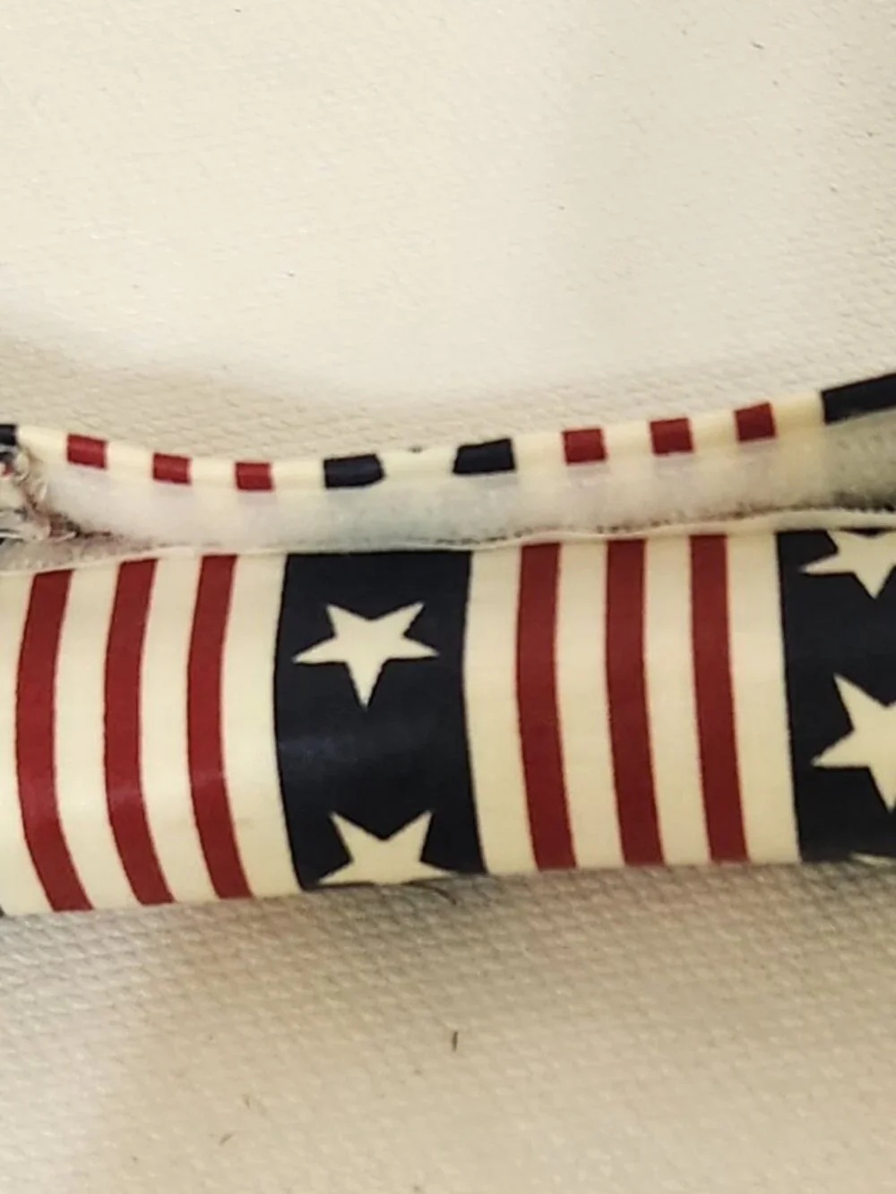 VTG Longaberger Basket Handle Cover Wrap Red White 